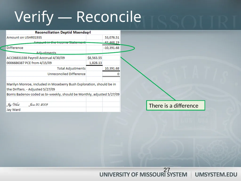 Entering, Approving, and Reconciling Payroll- Time - slide 27 of 40