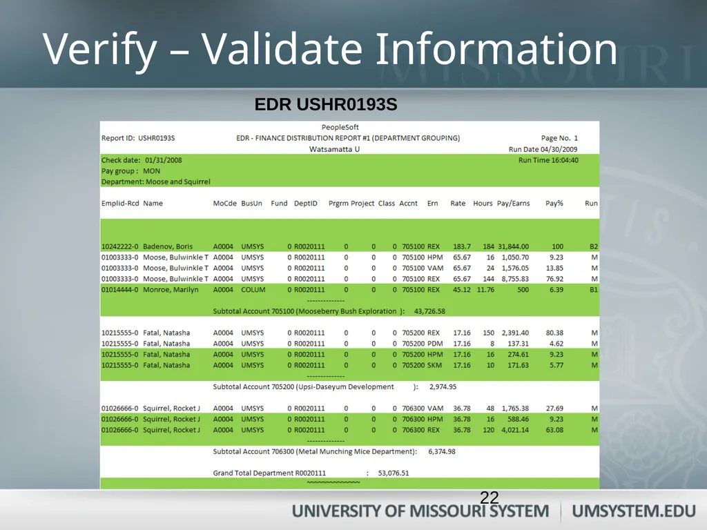 Entering, Approving, and Reconciling Payroll- Time - slide 22 of 40