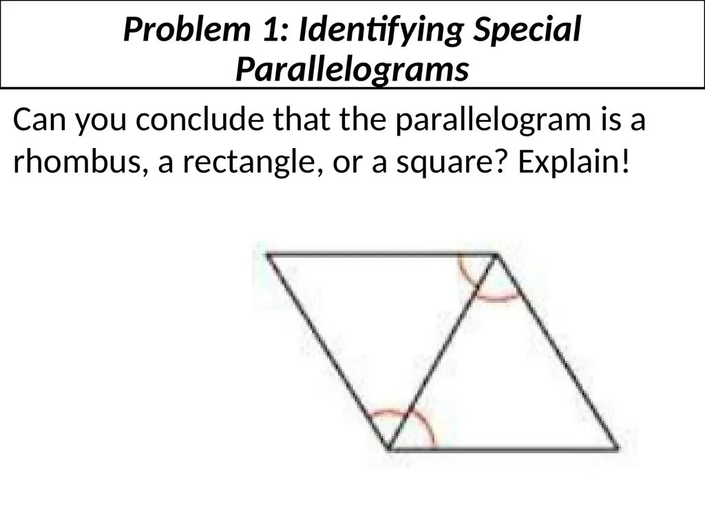 6-5 Conditions for Rhombuses, Rectangles, and - slide 5 of 8