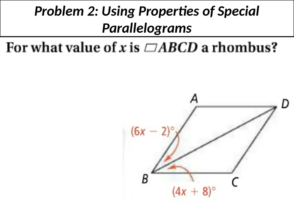 6-5 Conditions for Rhombuses, Rectangles, and - slide 7 of 8