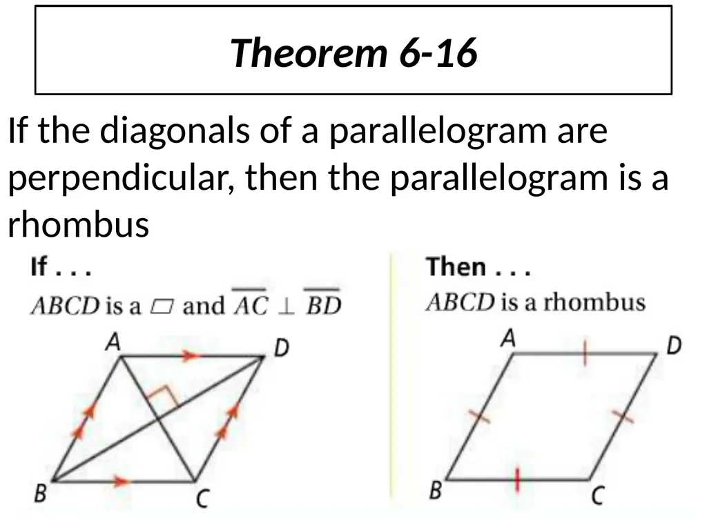 6-5 Conditions for Rhombuses, Rectangles, and - slide 2 of 8