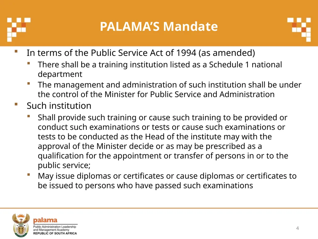 PALAMA Training Programmes and Courses - slide 4 of 21