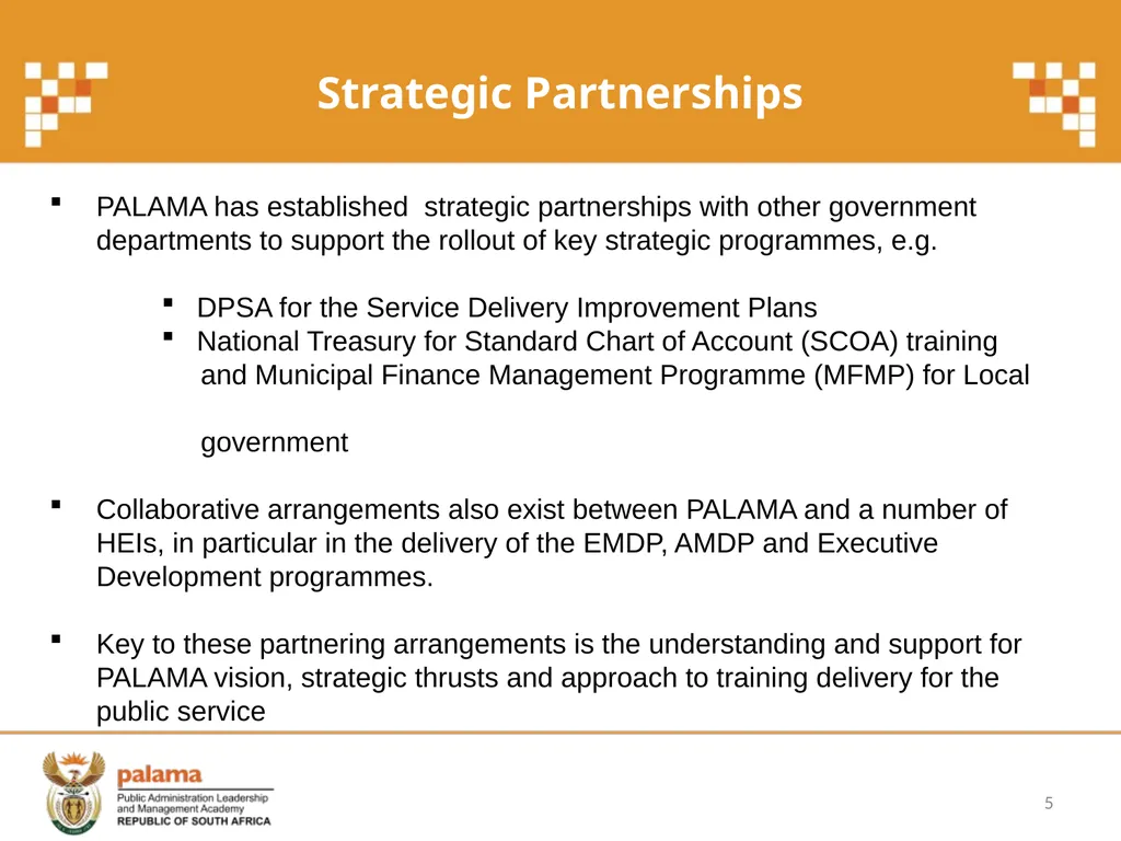 PALAMA Training Programmes and Courses - slide 5 of 21