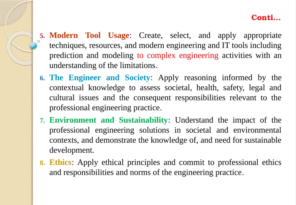 Key Components of OBE and Accreditation - Vision, - slide 19 of 61