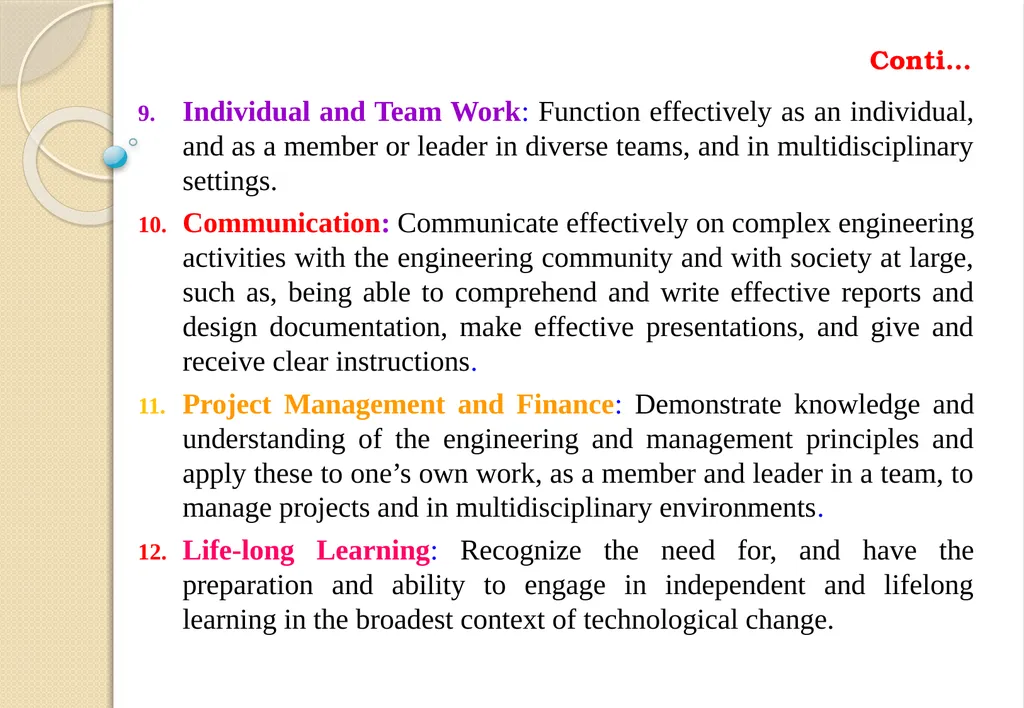 Key Components of OBE and Accreditation - Vision, - slide 20 of 61