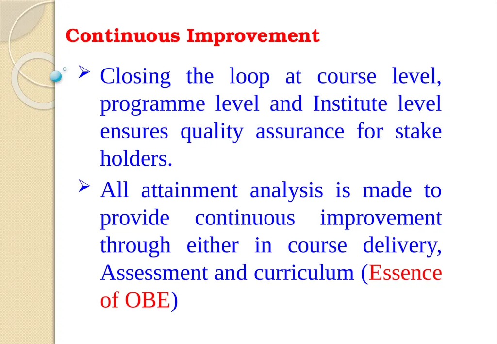 Key Components of OBE and Accreditation - Vision, - slide 60 of 61