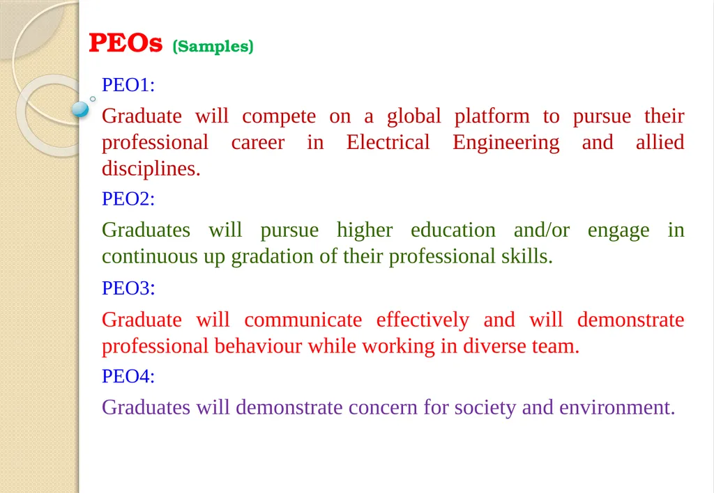Key Components of OBE and Accreditation - Vision, - slide 14 of 61