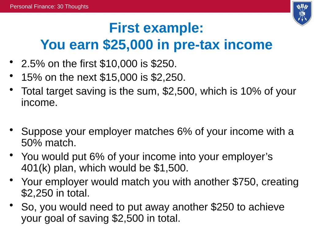 Personal Finance: “30” Thoughts David Laibson - slide 6 of 17