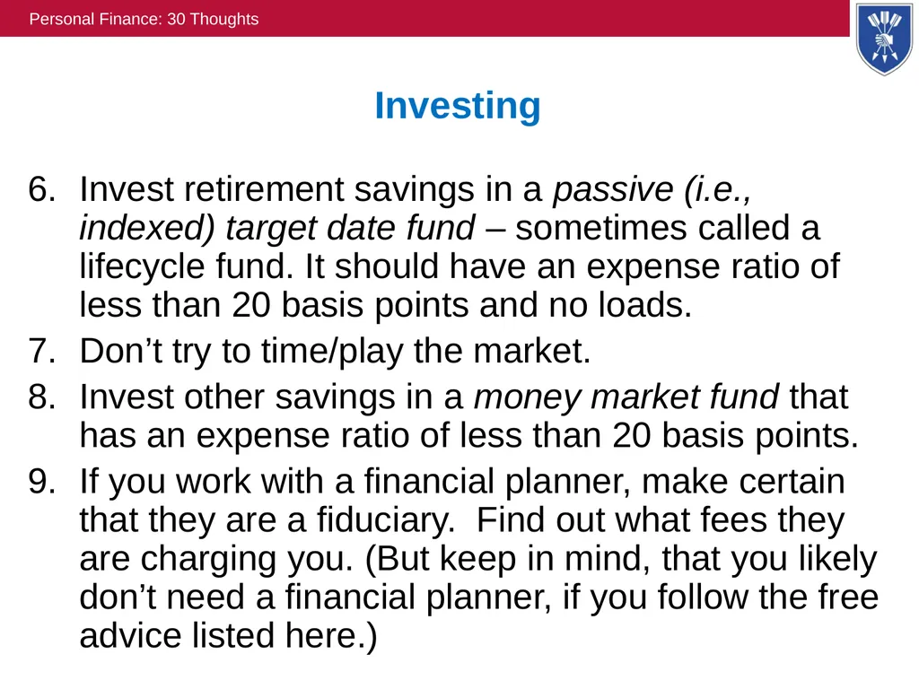 Personal Finance: “30” Thoughts David Laibson - slide 11 of 17