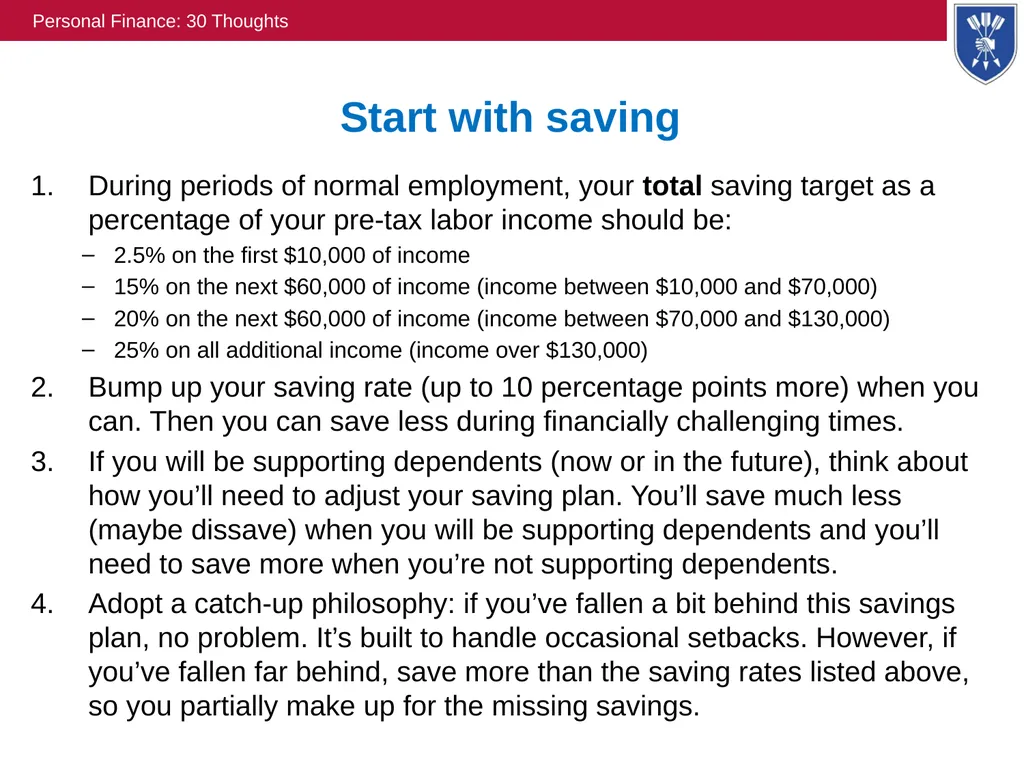 Personal Finance: “30” Thoughts David Laibson - slide 3 of 17