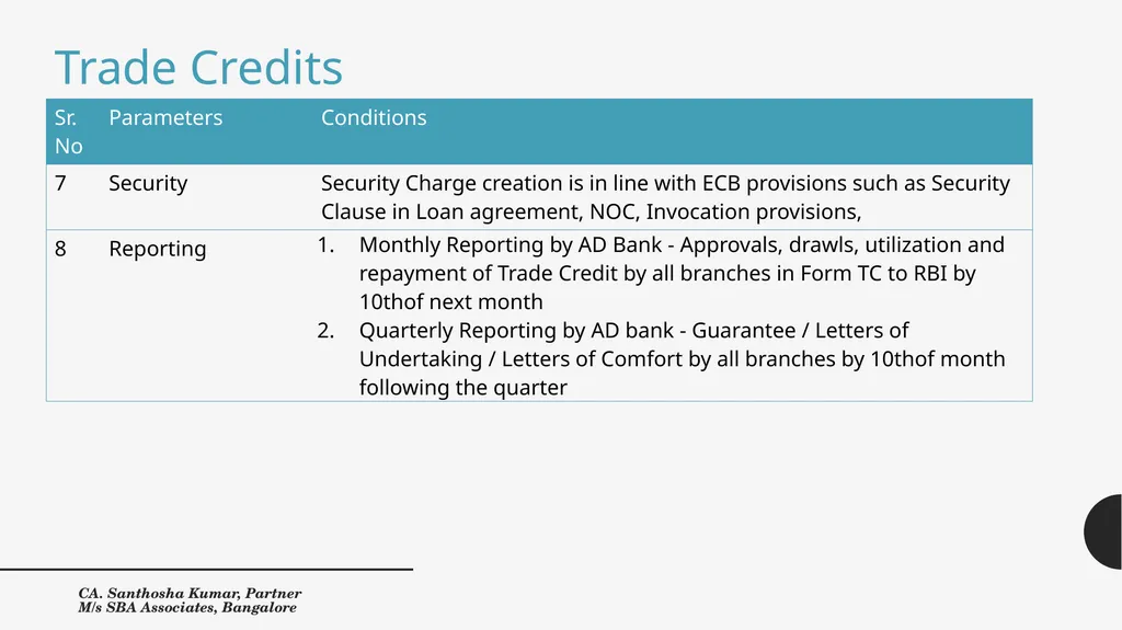 External Commercial Borrowings, Trade Credits and - slide 24 of 33