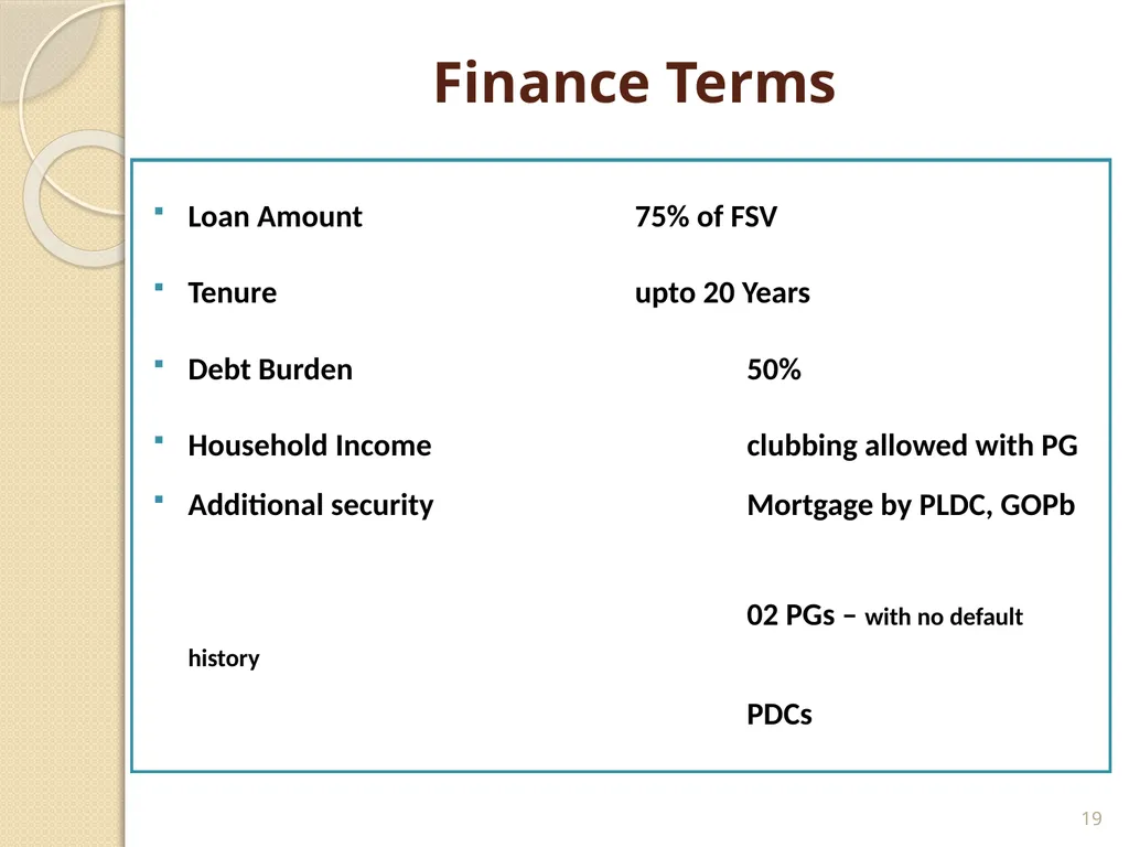 Mortgage Financing Product Restructuring Case - slide 19 of 31