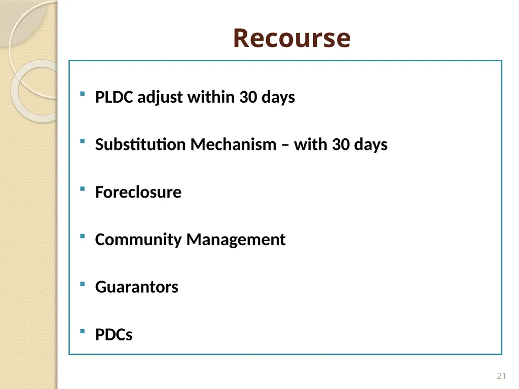 Mortgage Financing Product Restructuring Case - slide 21 of 31
