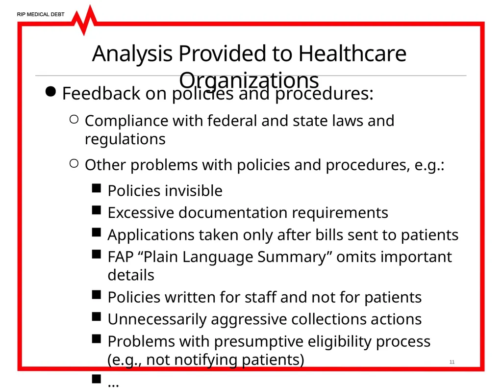 RIP Medical Debt’s Mission Medical debt is a - slide 11 of 25