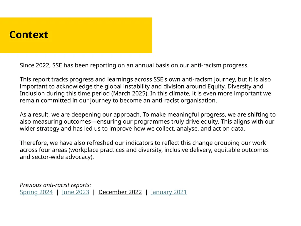 Anti-Racist Report Update March 2025 Context Since - slide 2 of 11