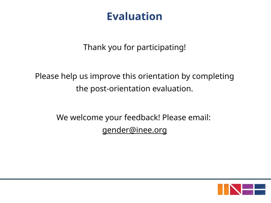 INEE Guidance Note on Gender: Gender Equality in - slide 16 of 17
