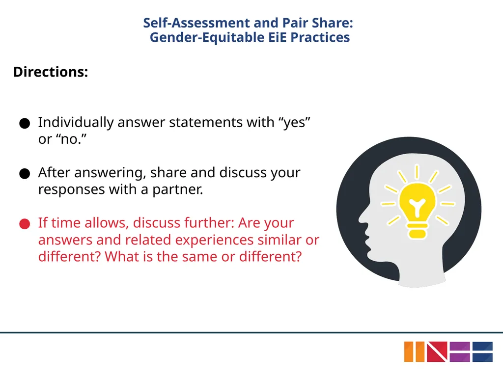 INEE Guidance Note on Gender: Gender Equality in - slide 3 of 17