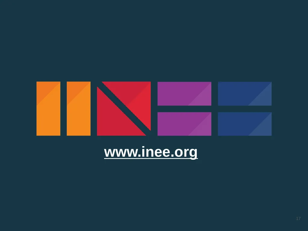 INEE Guidance Note on Gender: Gender Equality in - slide 17 of 17