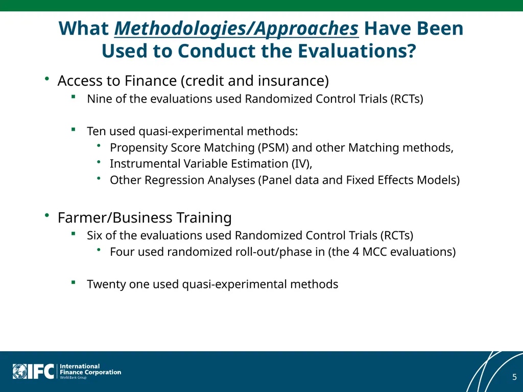 Meta-Evaluation of Private Sector Interventions in - slide 5 of 25