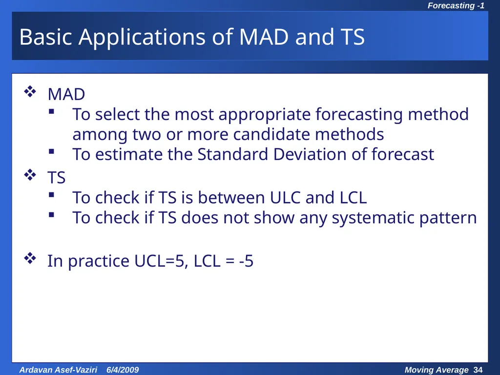 Chapter 7 Demand Forecasting in a Supply Chain - slide 34 of 35