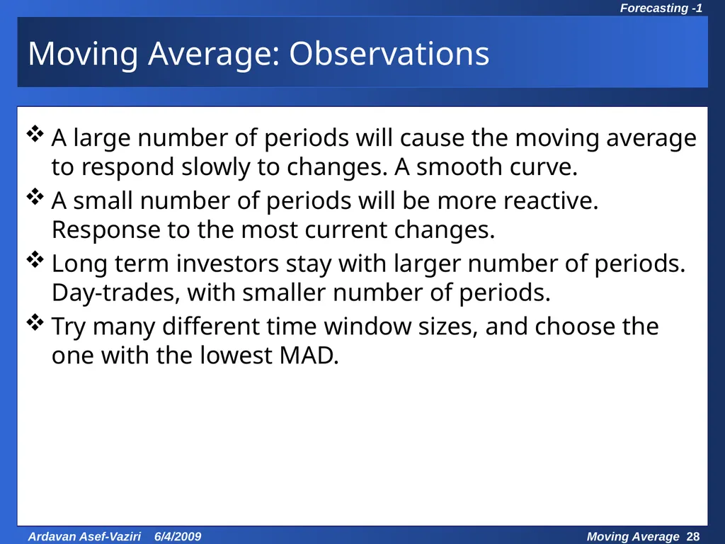 Chapter 7 Demand Forecasting in a Supply Chain - slide 28 of 35