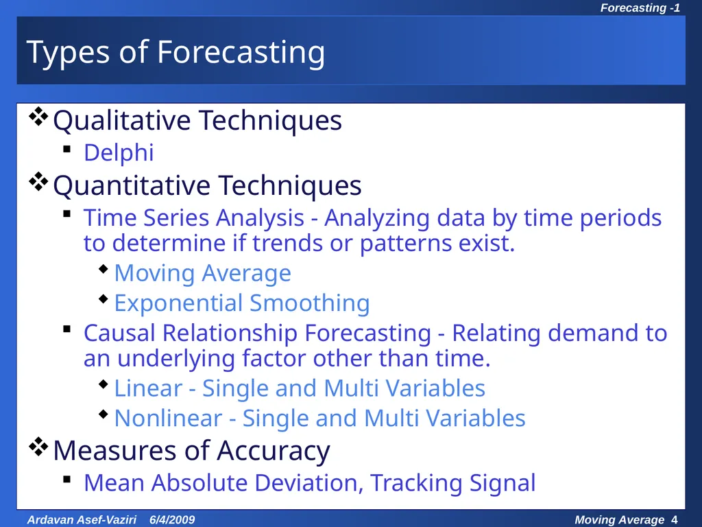 Chapter 7 Demand Forecasting in a Supply Chain - slide 4 of 35