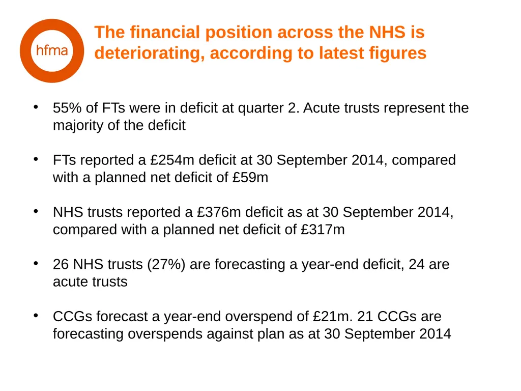 HFMA NHS Financial Temperature Check Finance - slide 5 of 35
