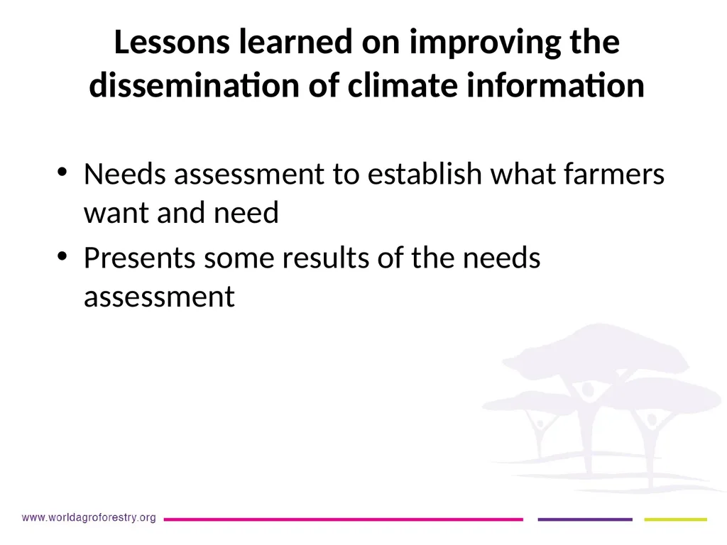 LESSONS LEARNT FROM THE GFCS ON DISSEMINATING CIS - slide 4 of 14