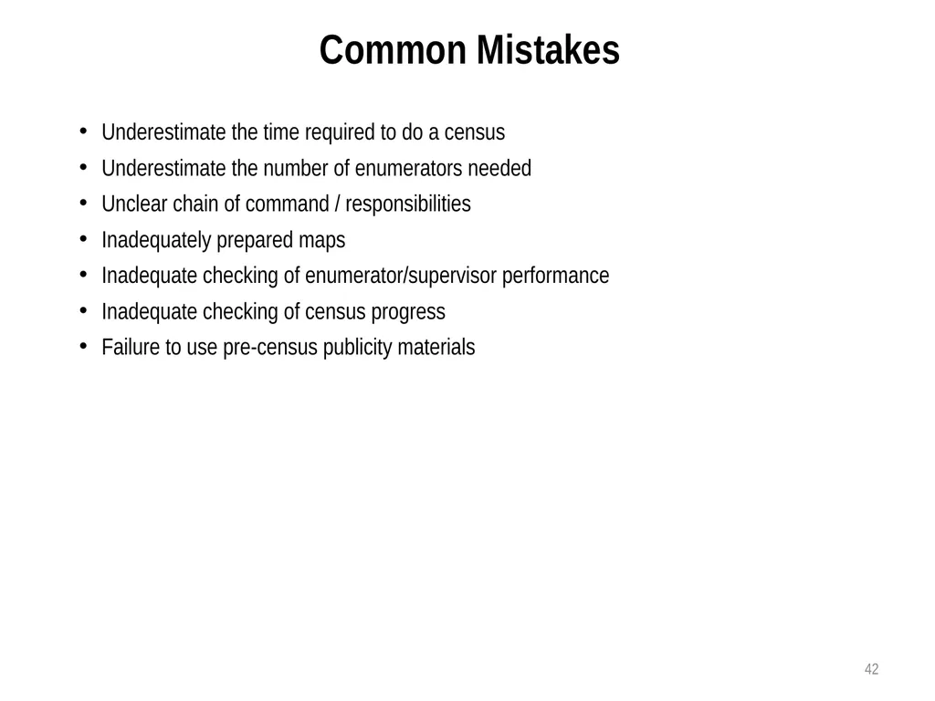 Census Administrator Training NOTE: This training - slide 42 of 46