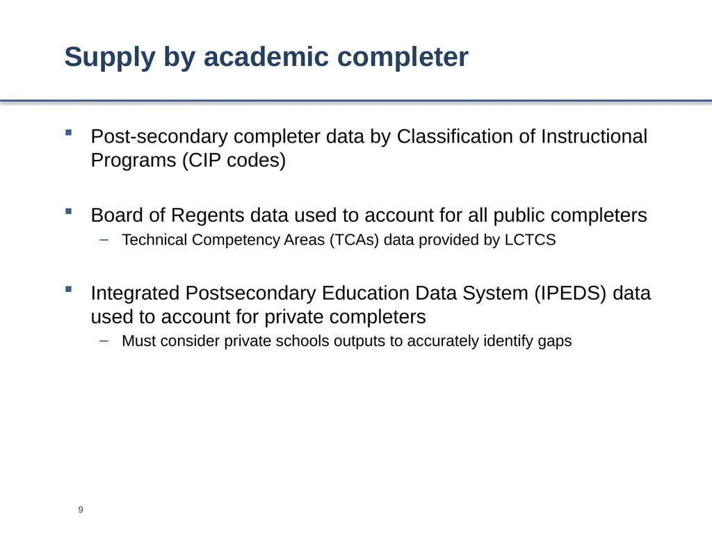 Occupational Forecasting Occupational projections - slide 9 of 14