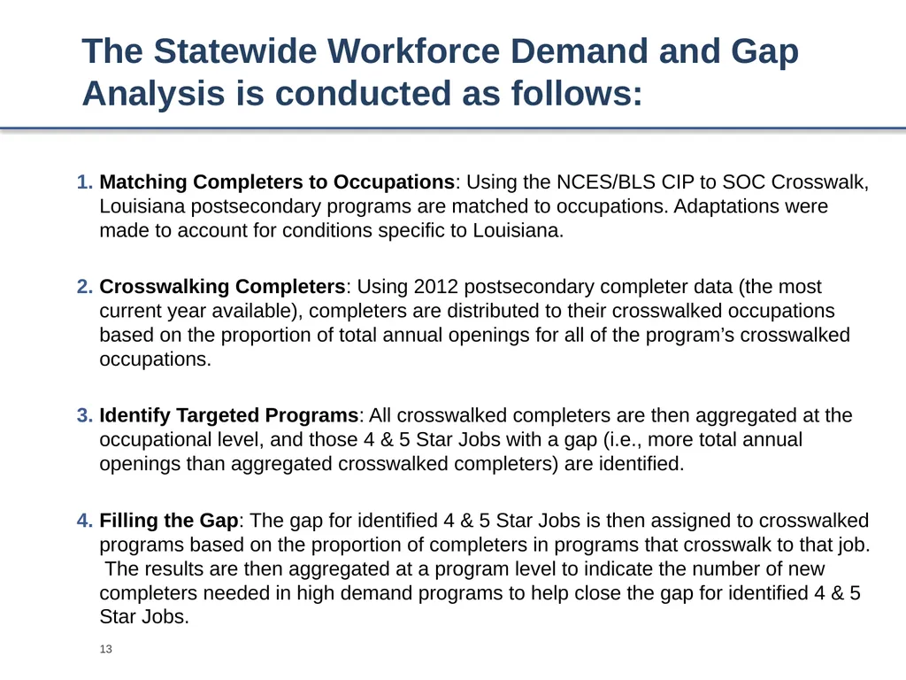 Occupational Forecasting Occupational projections - slide 13 of 14