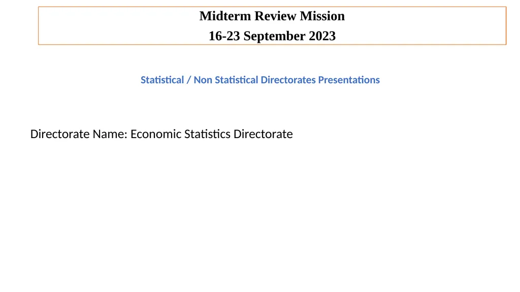 Midterm Review Mission 16-23 September 2023