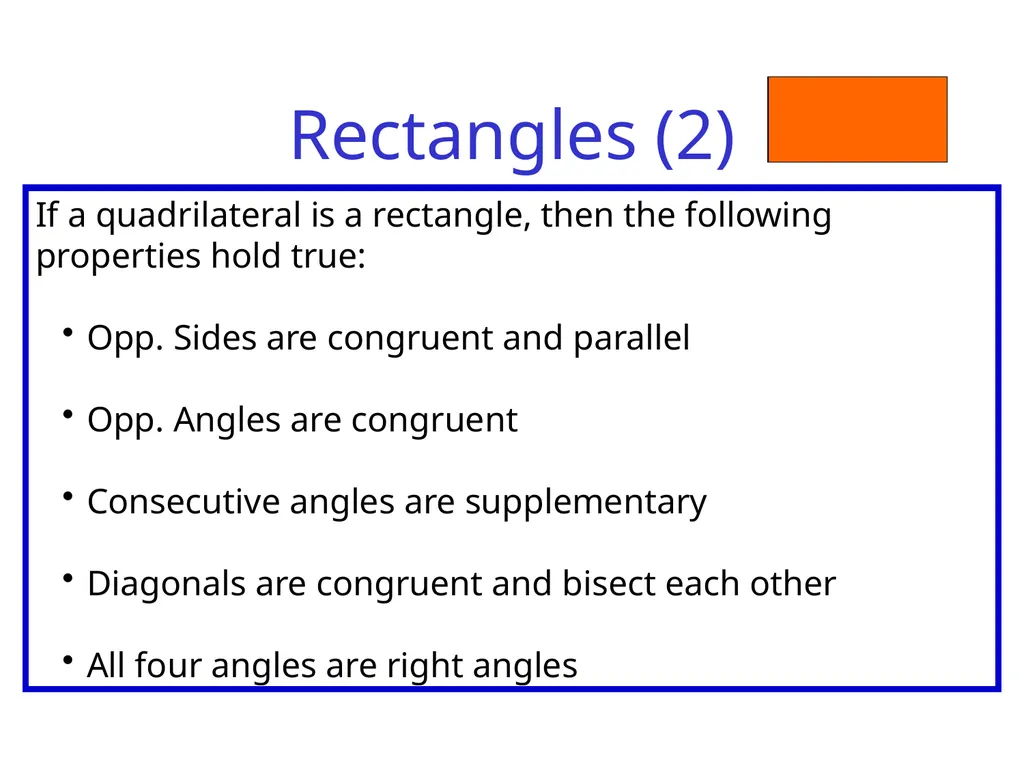 Parallelograms Quadrilaterals are four-sided - slide 10 of 19