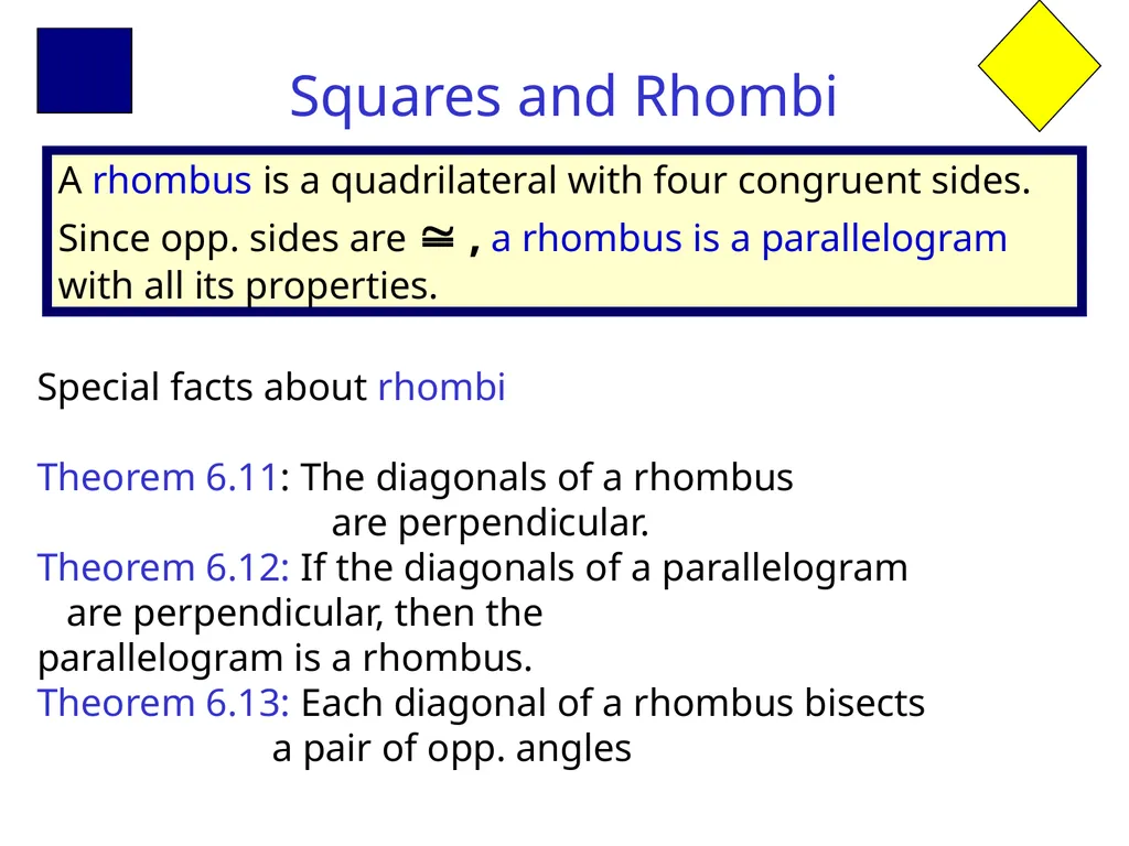 Parallelograms Quadrilaterals are four-sided - slide 11 of 19