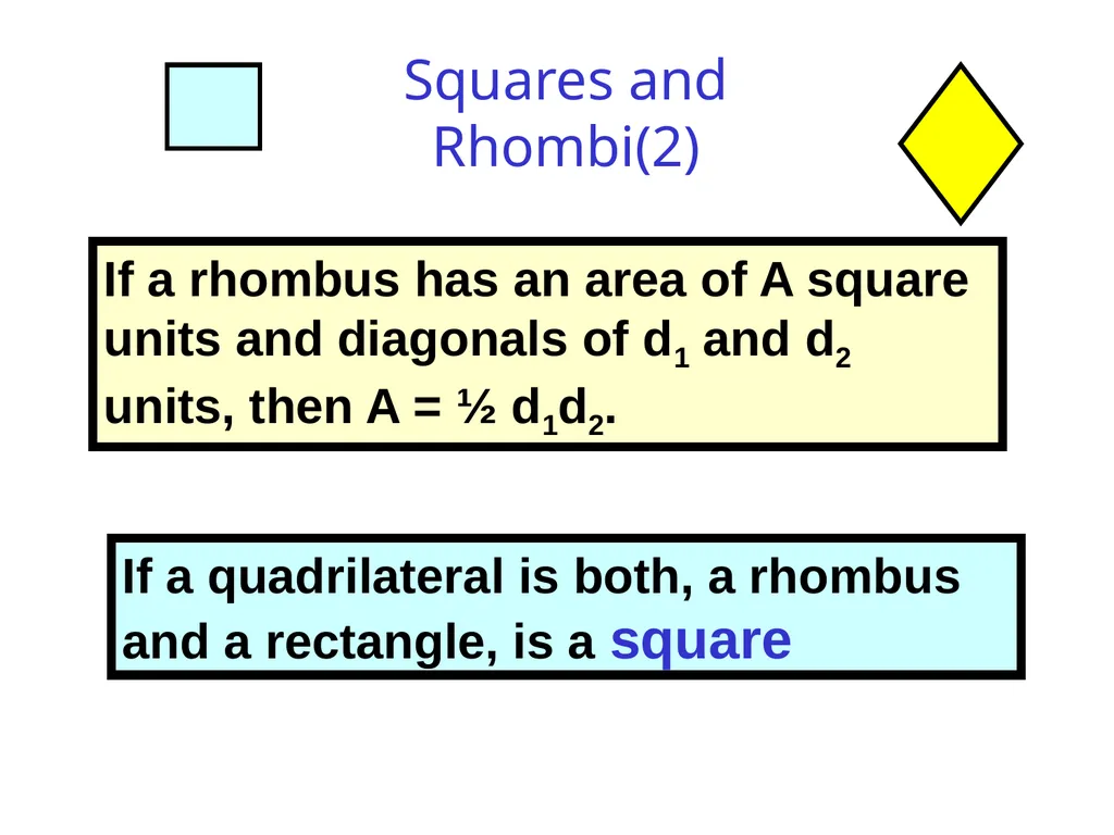Parallelograms Quadrilaterals are four-sided - slide 12 of 19