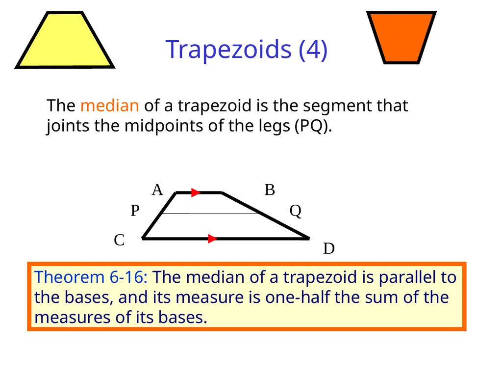 Parallelograms Quadrilaterals are four-sided - slide 17 of 19