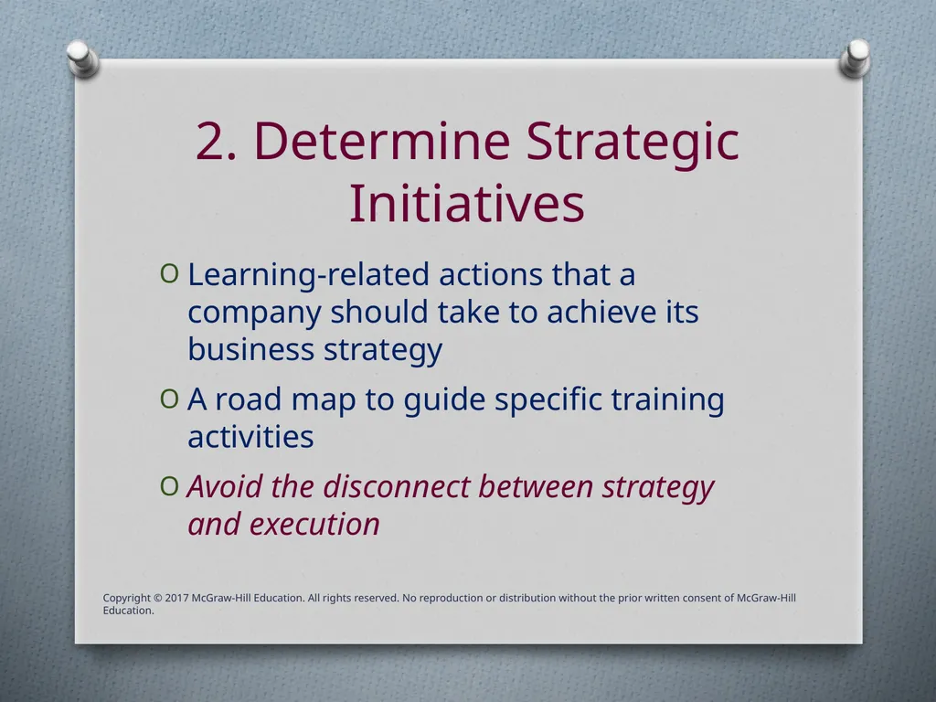 Chapter Two Strategic Training Objectives Discuss - slide 11 of 39