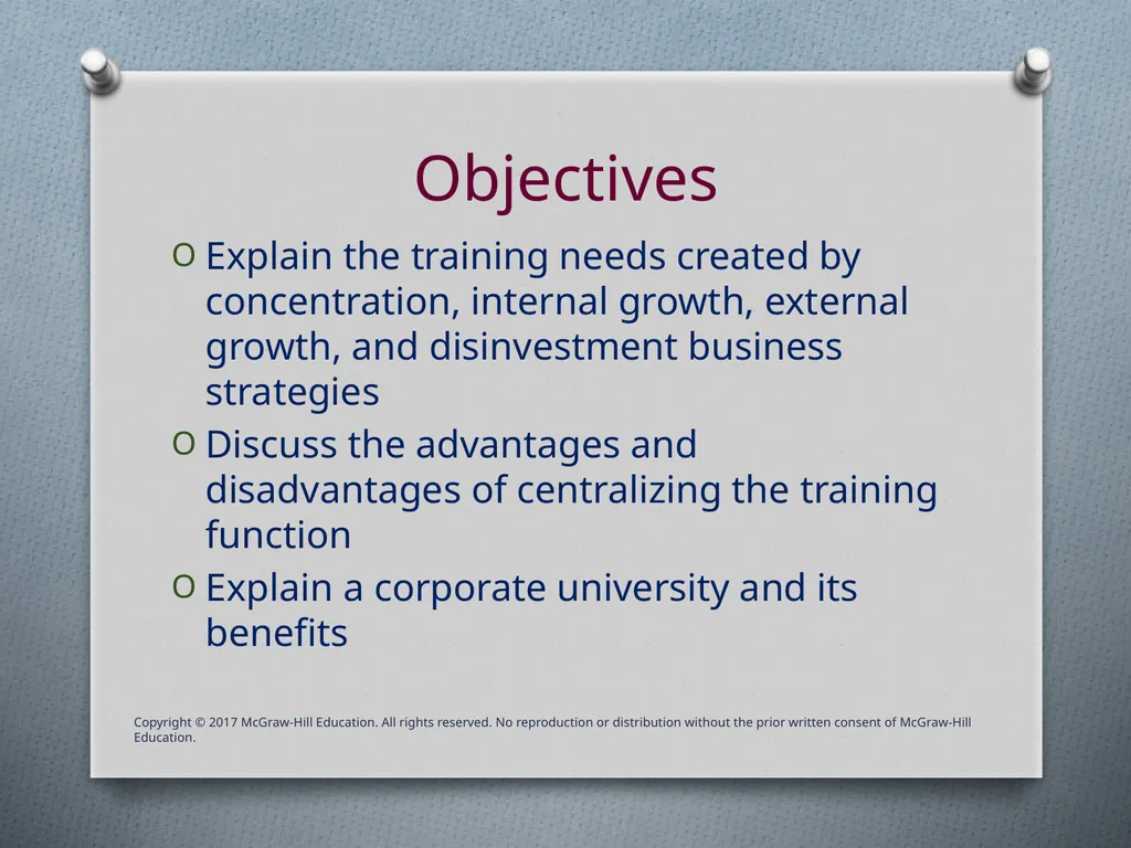 Chapter Two Strategic Training Objectives Discuss - slide 3 of 39