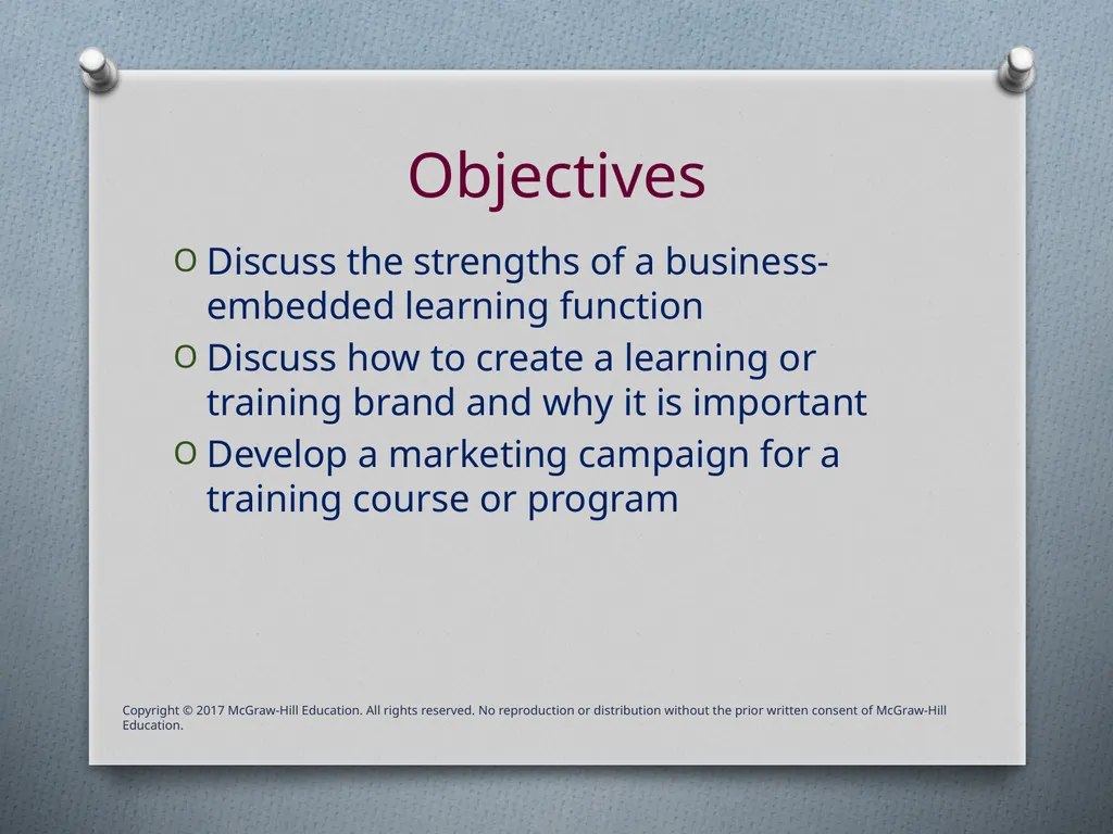 Chapter Two Strategic Training Objectives Discuss - slide 4 of 39