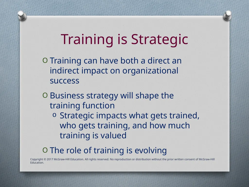 Chapter Two Strategic Training Objectives Discuss - slide 5 of 39