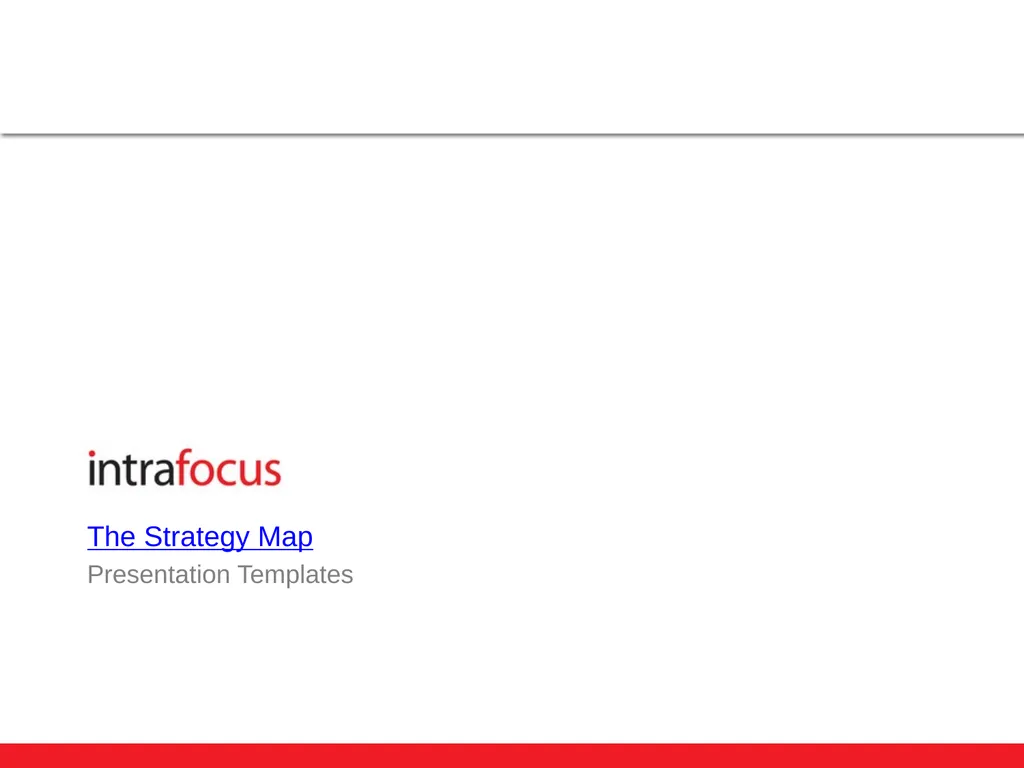 The Strategy Map Presentation Templates The - slide 1 of 18
