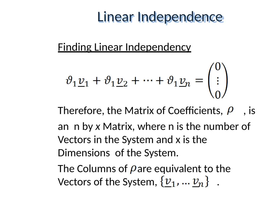 Mathematical Fundamentals: Linear Algebra Jothi - slide 44 of 57