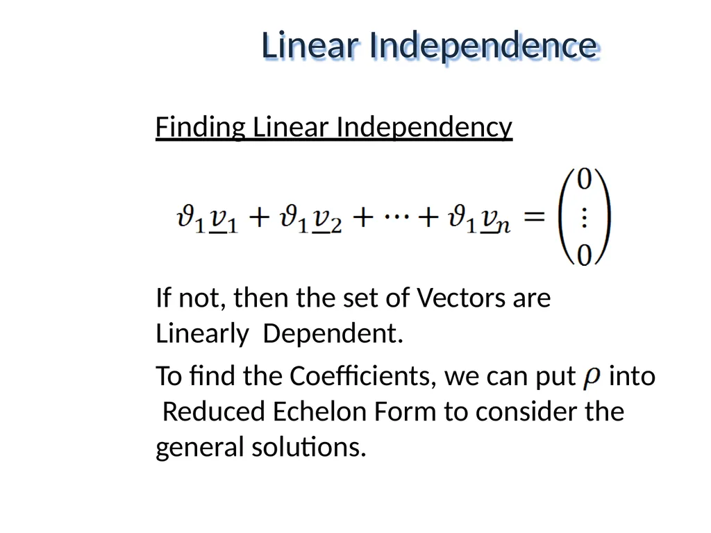 Mathematical Fundamentals: Linear Algebra Jothi - slide 46 of 57