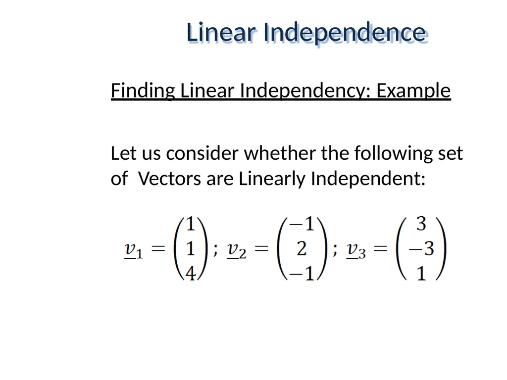 Mathematical Fundamentals: Linear Algebra Jothi - slide 47 of 57
