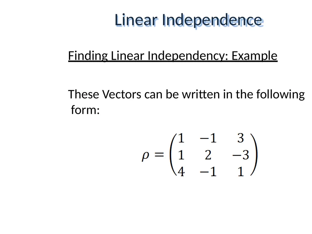 Mathematical Fundamentals: Linear Algebra Jothi - slide 48 of 57