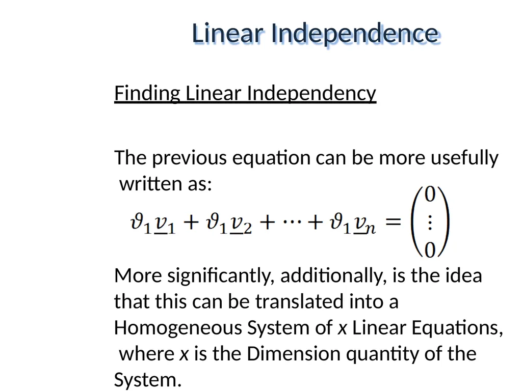 Mathematical Fundamentals: Linear Algebra Jothi - slide 43 of 57