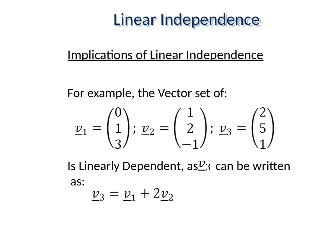Mathematical Fundamentals: Linear Algebra Jothi - slide 41 of 57