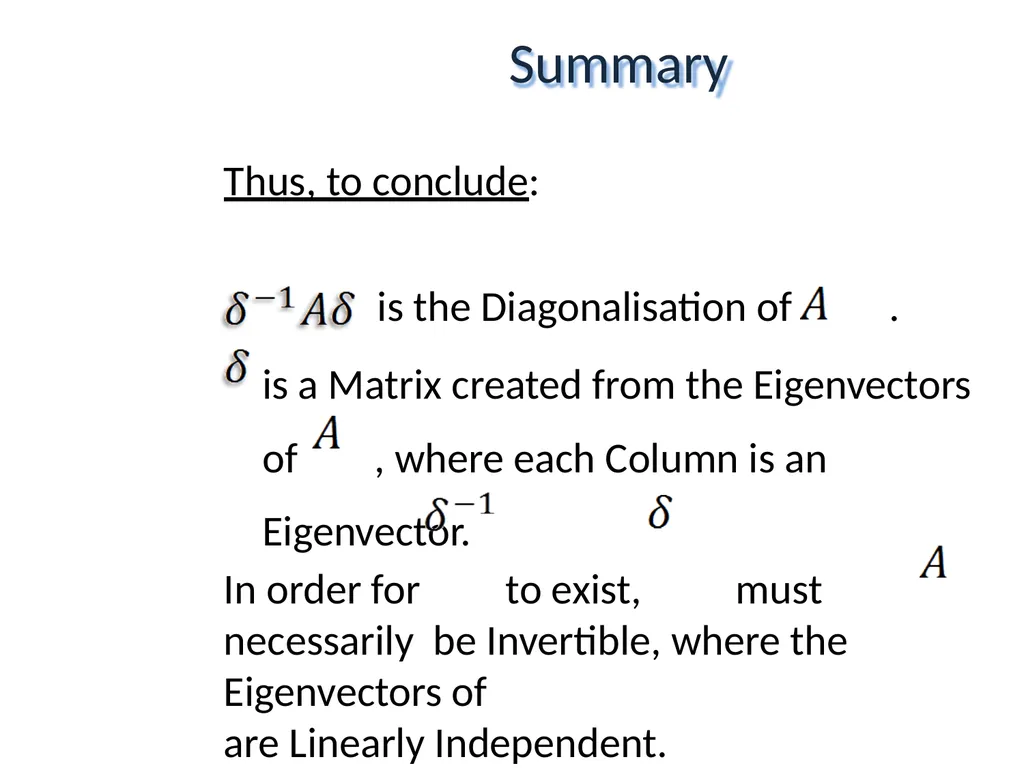 Mathematical Fundamentals: Linear Algebra Jothi - slide 54 of 57