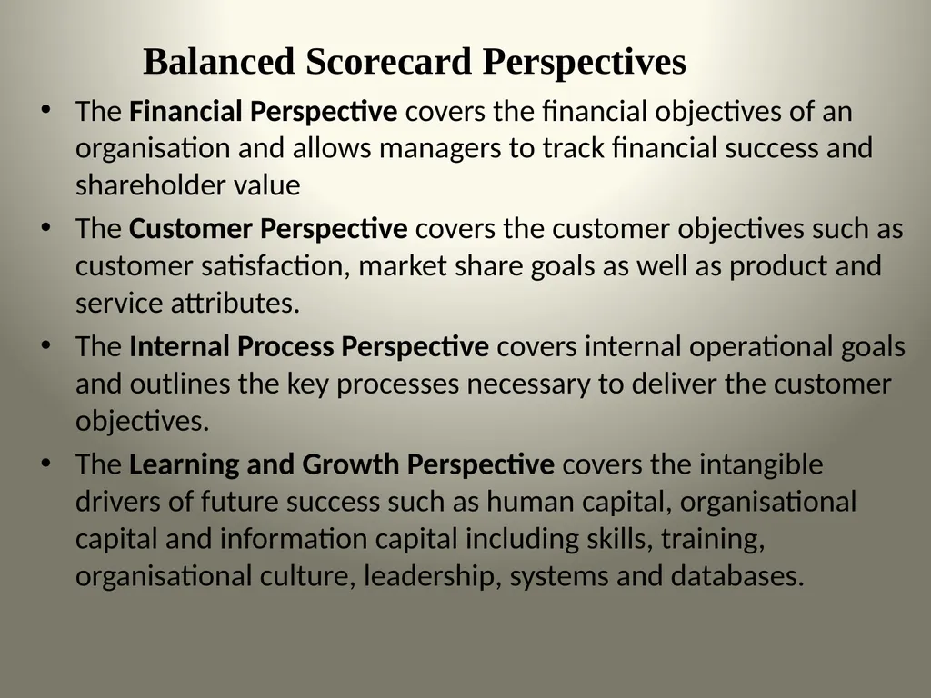 Balanced Scorecard & HR ScoreCard Balanced Score - slide 4 of 36