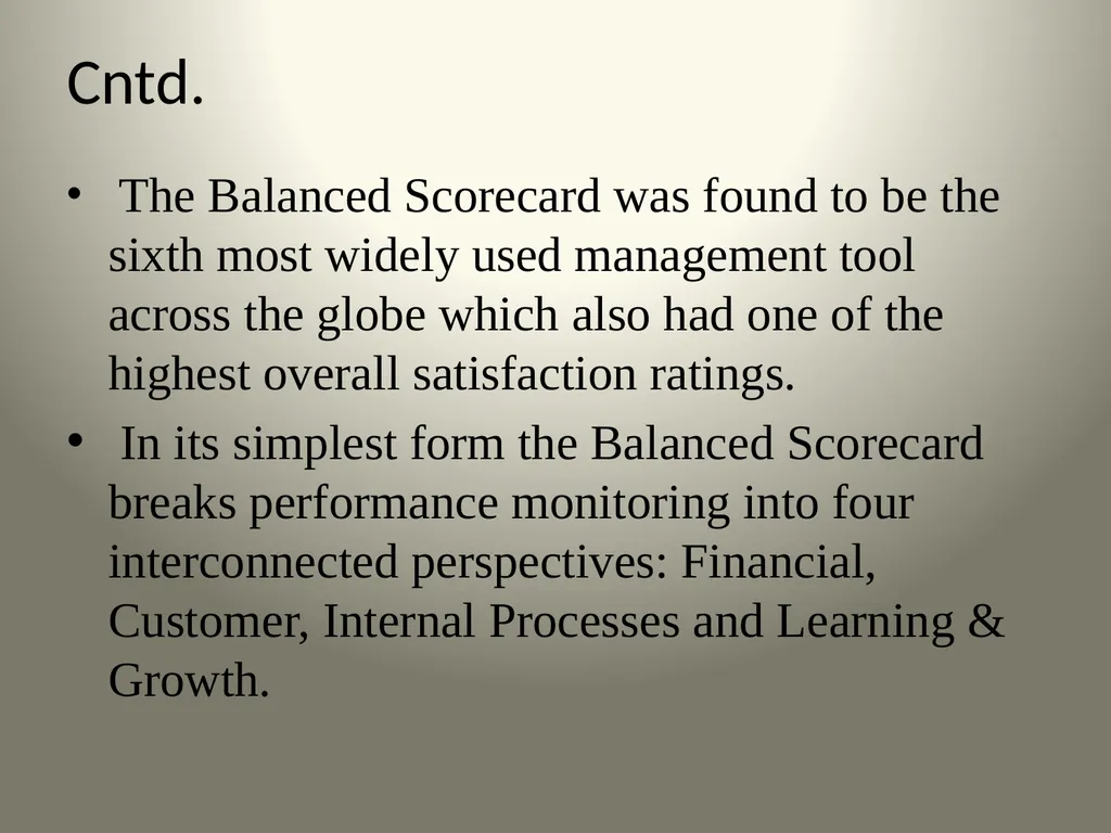 Balanced Scorecard & HR ScoreCard Balanced Score - slide 3 of 36
